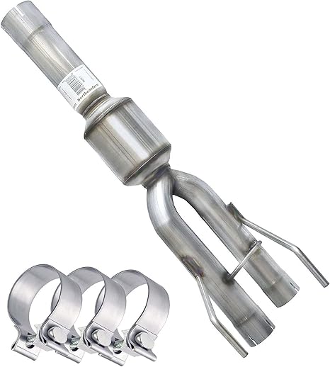 Dual Exhaust Muffler Y-Pipe Direct Fit Kit Fits 2009-2019 For Dodge Ram 1500 Hemi 5.7L Pickup Truck Stainless Steel