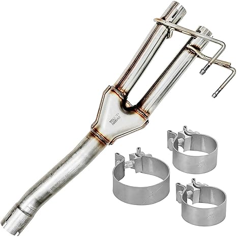 3.5 Inch Inlet Black Exhaust Tip 3.5 Inlet 5 Outlet 12 Overall Length Stainless Steel Exhaust Tips Chrome-Plated Finish Tailpipe