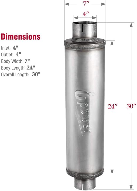 Exhaust Tip 3.5 Inch Inlet 3.5 Inlet 5 Outlet 12 Long Stainless Steel Polished Finish Tailpipe Tip Bolt On Design