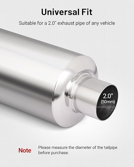 Inlet Diesel Exhaust Muffler 7x 24 Body 30 Whole Length XS2772 - Straight Through Stainless Steel Welded On Resonator Muffler