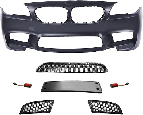M5 Style Front Bumper Compatible with 2011-2017 BMW F10 5 Series Sedan - Front Bumper Cover Kit w/o PDC w/o Fog Light